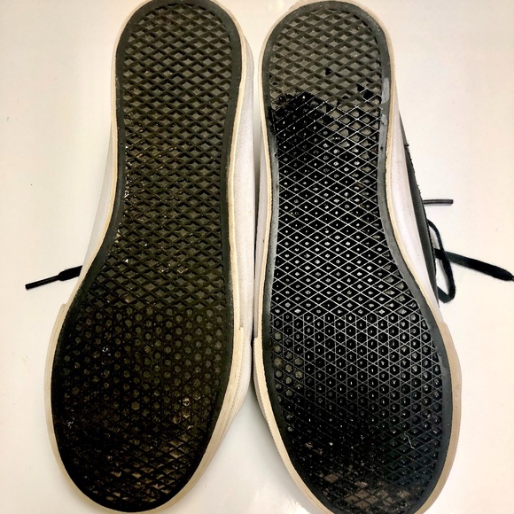 Vans SK8-HI Slim zip: Black leather w/gold zip - Picture 7 of 9